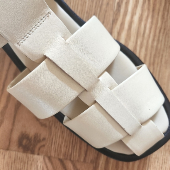 EUC Pilcro Anthropologie Fisherman Platform  Cream Sandals, Size 40 Or 9 - Picture 3 of 13